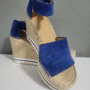 Marc Fisher blue Espadrille wedges